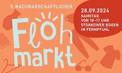 Ankündigung zum Flohmarkt am 28.09.2024 im Fennpfuhl in Berlin Lichtenberg